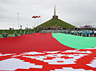 Ceremony at Mound of Glory memorial 