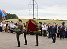 Ceremony at Mound of Glory memorial 