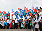 Ceremony at Mound of Glory memorial 