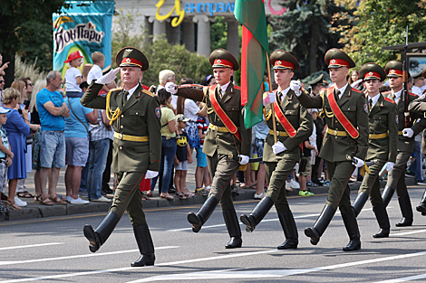 Parade of rescuers and firefighters in Minsk