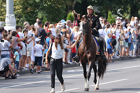 Parade of rescuers and firefighters in Minsk