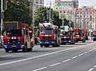 Parade of rescuers and firefighters in Minsk