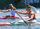 Women's K1 500m: Volha Khudzenka and Maryna Litvinchuk 