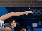 Alina Harnasko while the clubs routine