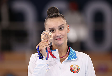 Alina Harnasko clinches bronze in Rhythmic Gymnastics
