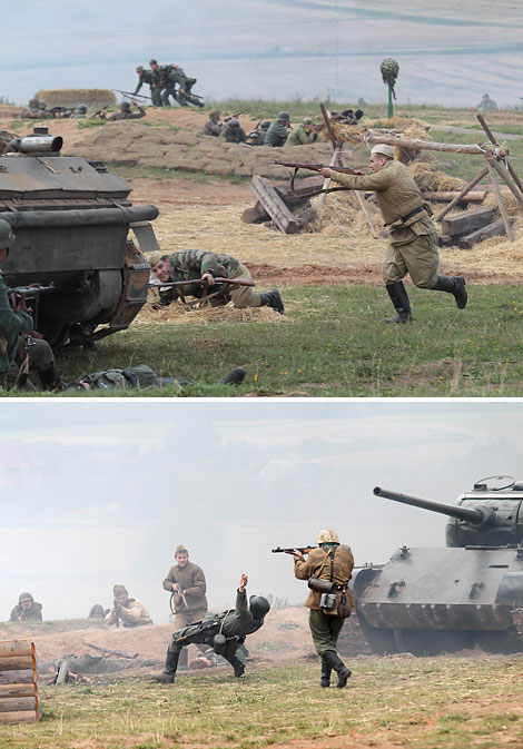Reconstruction of a Great Patriotic War battle