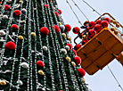 National Christmas tree on Oktyabrskaya Square