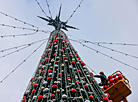 National Christmas tree on Oktyabrskaya Square