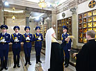 In the crypt of the temple Metropolitan of Minsk and Zaslavl Pavel offered a prayer. Capsules containing soil from the graves of the Belarusian warriors in Germany, Austria, Poland, Hungary, Slovakia and Italy were placed in special niches