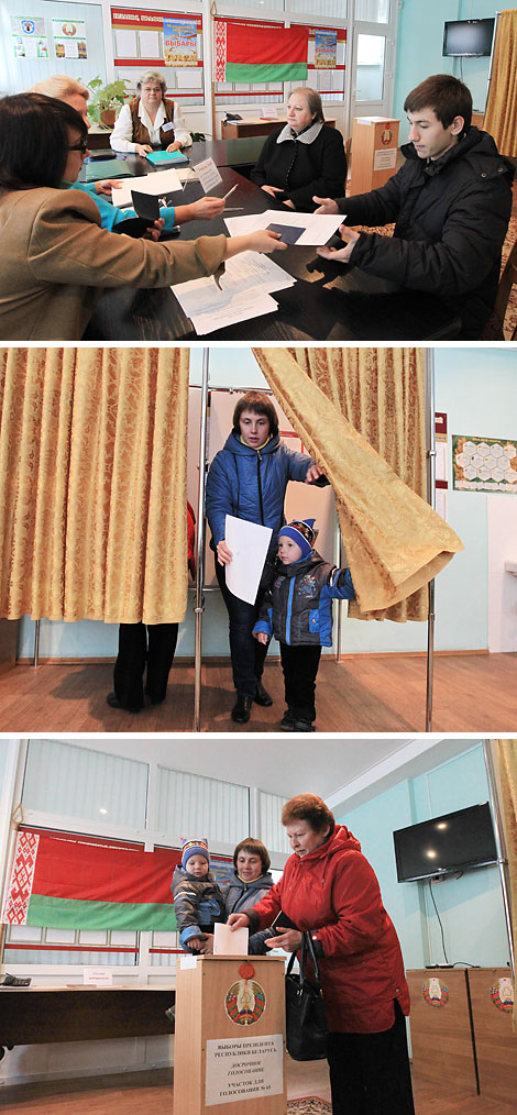 Early voting at polling station No.65 in Minsk