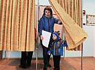 Early voting at polling station No.65 in Minsk