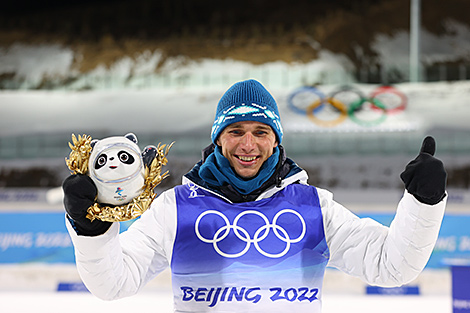Anton Smolski during the flower ceremony