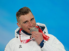 Anton Smolski is awarded an Olympic silver medal 