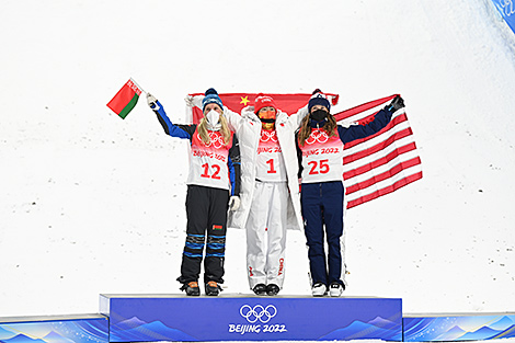 Hanna Huskova of Belarus claims silver in Women’s Aerials