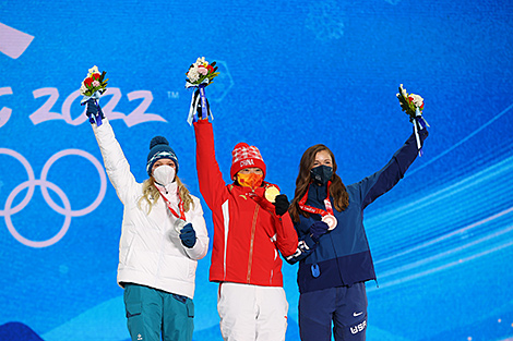 Hanna Huskova of Belarus claims silver in Women’s Aerials