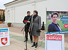 Татьяна Короткевич провела предвыборный пикет в Минске