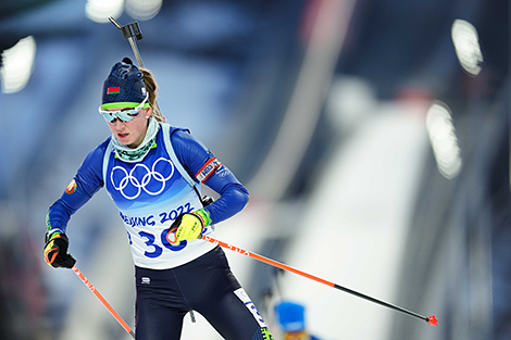 Дзінара Алімбекава ў індывідуальнай гонцы на 15 км на Алімпіядзе-2022 у Пекіне