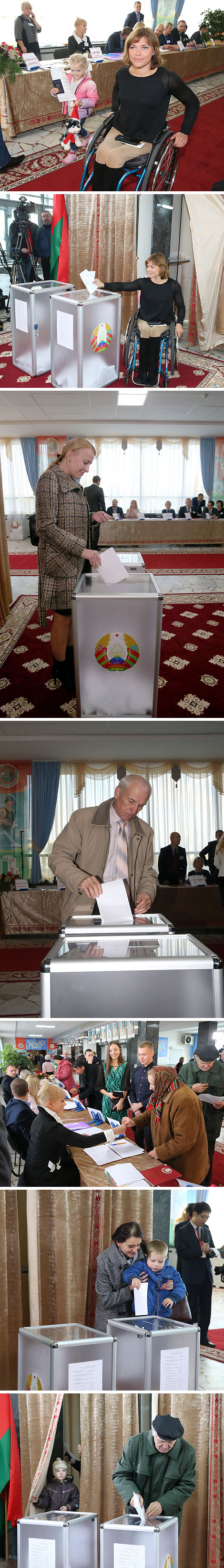 Voting at polling station No.1 in Minsk