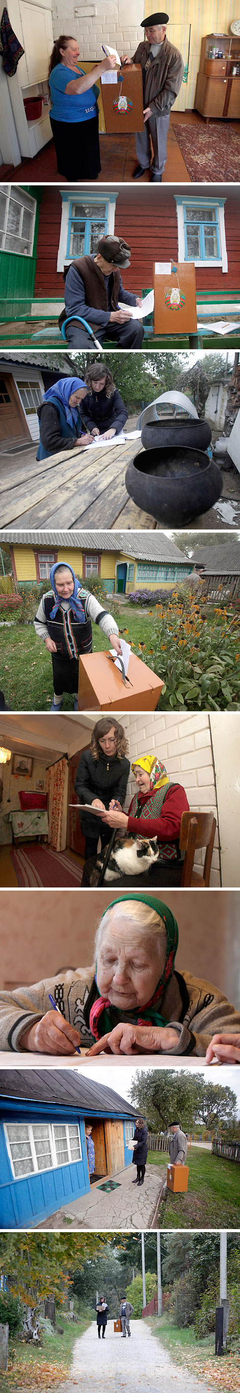 Mobile voting in the village of Danilovichi, Dyatlovo District, Grodno Oblast