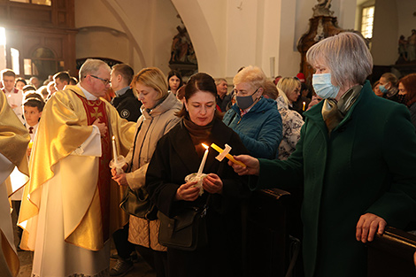 Пасхальное богослужение в гродненском Фарном костеле 