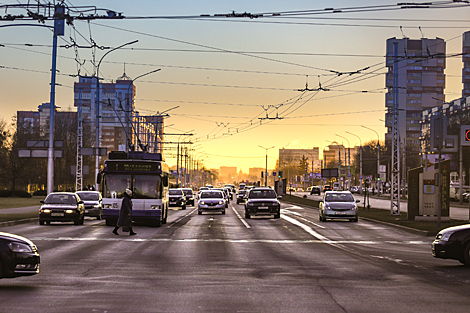 Закат в Бресте