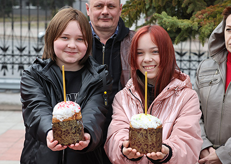 Освящение пасхальной пищи в Витебске