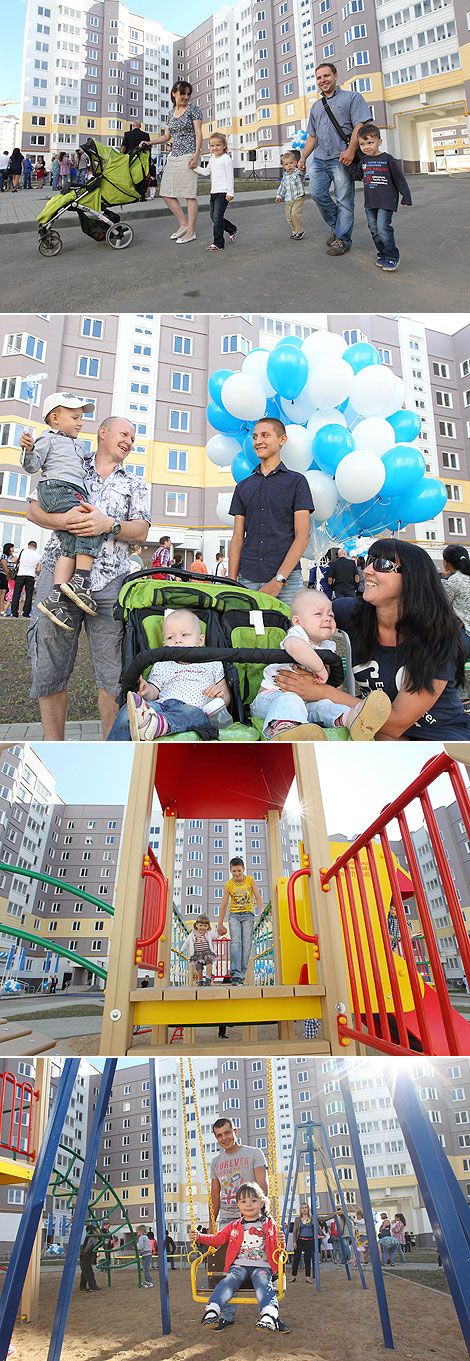 Многодетные семьи получили квартиры в Минске 