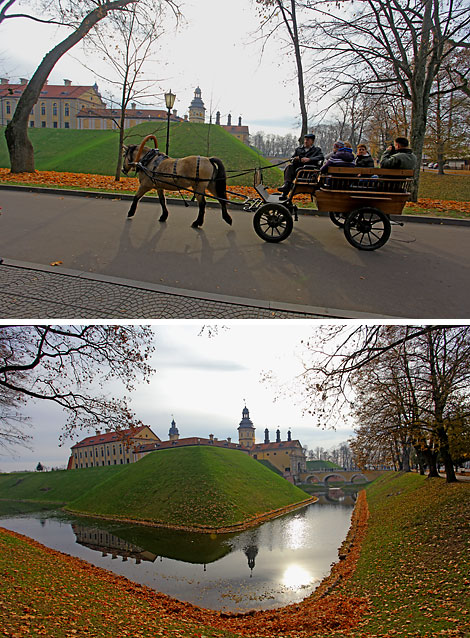 Несвижский дворец осенью