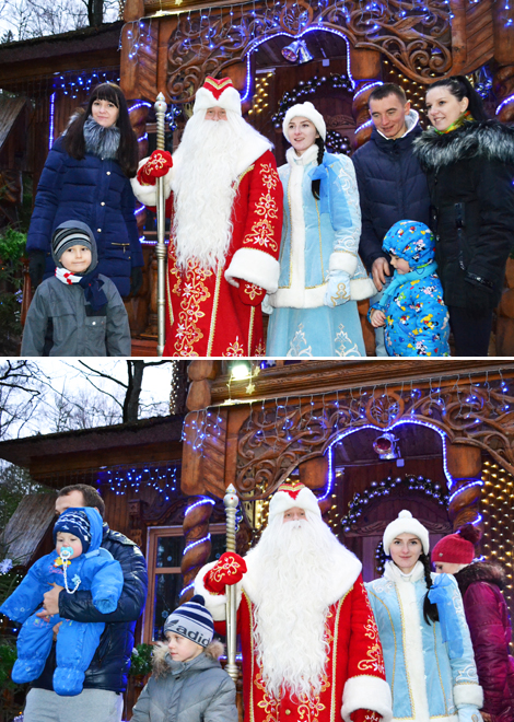 Дед Мороз и Снегурочка встречают гостей в Беловежской пуще