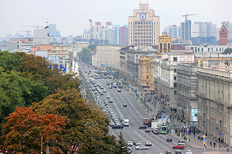 Bird's eye view of Minsk 