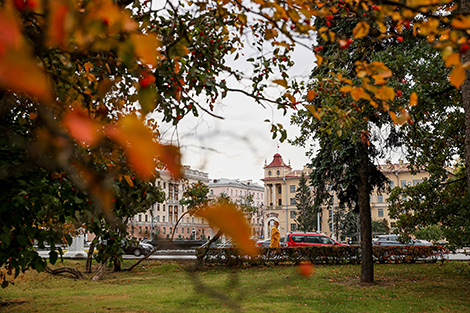 Autumn in the center of Minsk