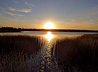 Sunset over Sosna Lake