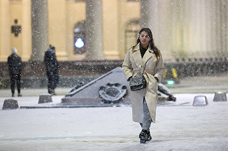 First snow of the season in Minsk