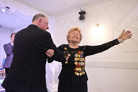 Veteran of the Great Patriotic War Valentina Baranova celebrates her 99th birthday