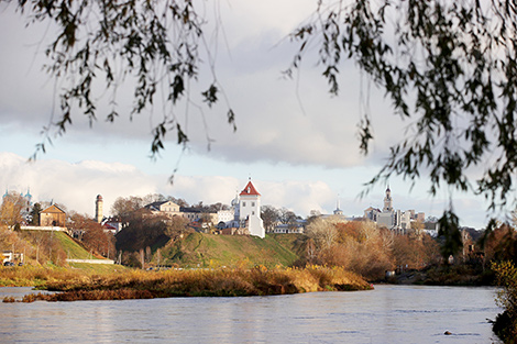 Old Castle in Grodno in autumn