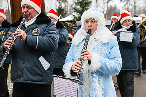 Welcome ceremony for Snow Maiden in Belovezhskaya Pushcha