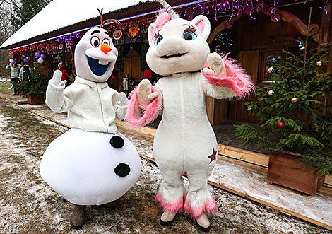 Welcome ceremony for Snow Maiden in Belovezhskaya Pushcha