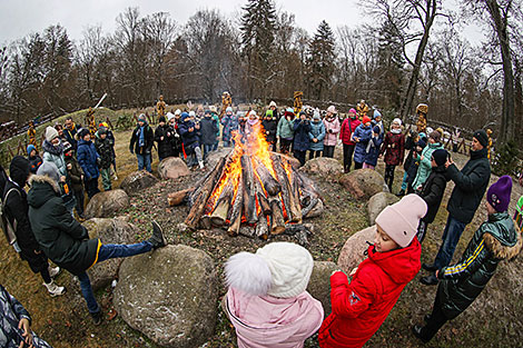 Welcome ceremony for Snow Maiden in Belovezhskaya Pushcha