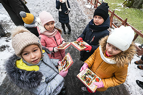 Welcome ceremony for Snow Maiden in Belovezhskaya Pushcha