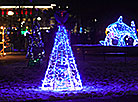 Alley of creative New Year trees in Grodno
