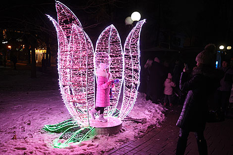 New Year lights in Grodno