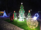 Alley of creative New Year trees in Grodno