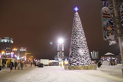 New Year lights switched on in Minsk