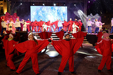 Ceremony to switch on the lights at the New Year Tree of Mogilev Oblast