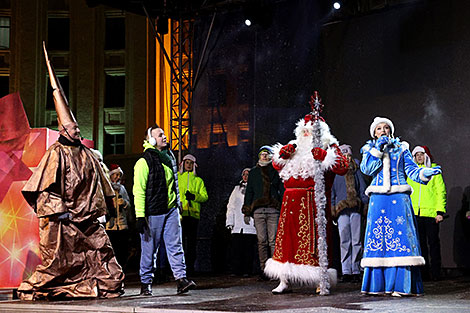 Ceremony to switch on the lights at the New Year Tree of Mogilev Oblast