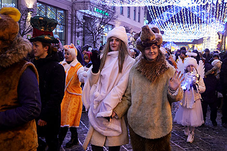 Father Frost and Snow Maiden Parade in Grodno