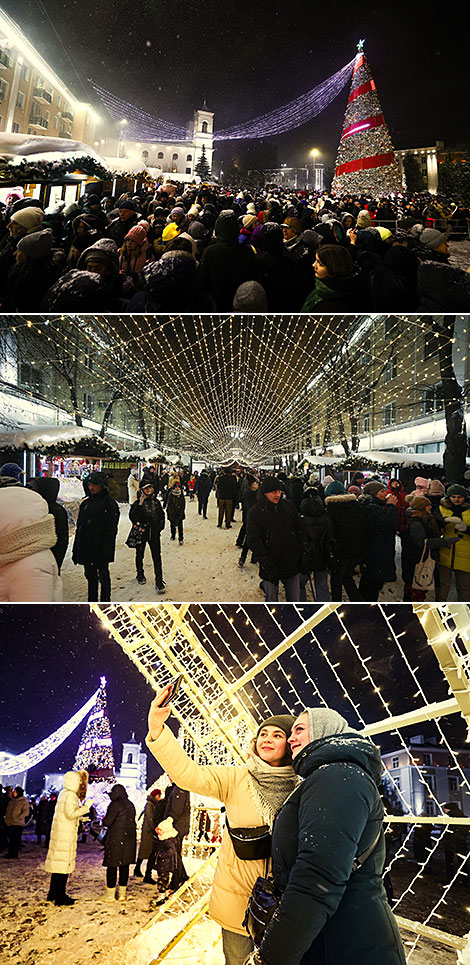 New Year tree lighting in Brest