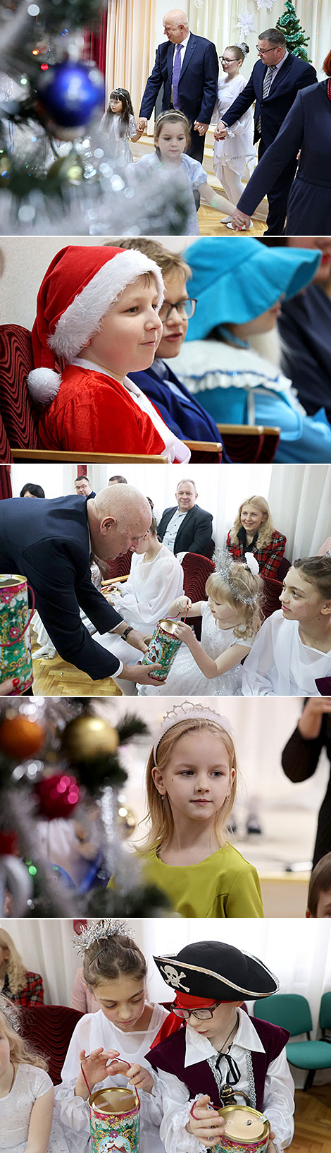 Students of the Shklov Boarding School receive New Year and Christmas gifts