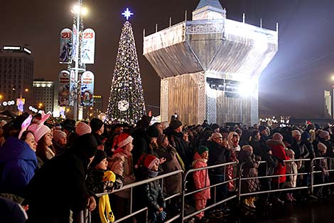 Празднование Нового года в Минске 
