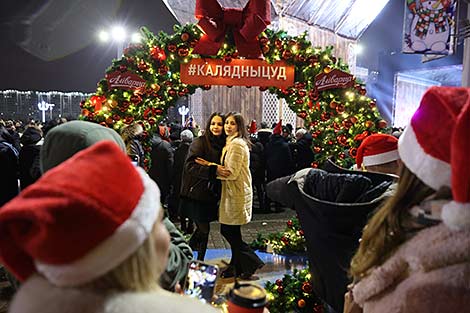 Празднование Нового года в Минске 